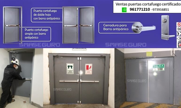 puerta de escape cortafuego