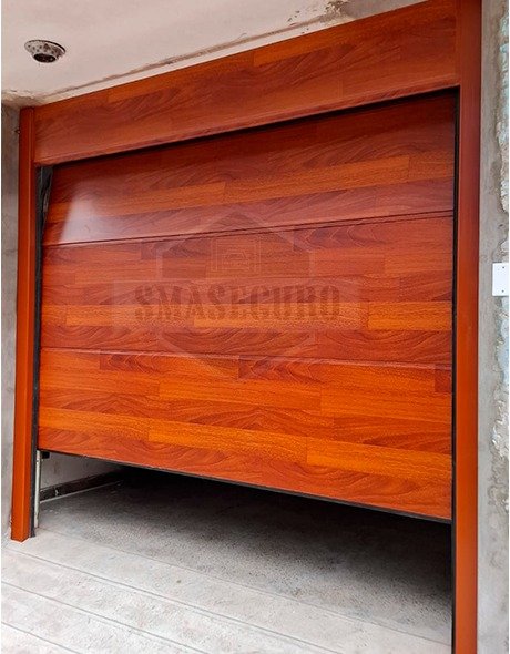 puertas seccionales  importados de metal galvanizados  color teka